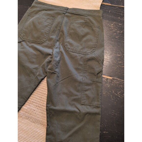 Vintage Y2K GAP Carpenter Pants Men's 32x30 Army Green Skate Surf Utility - Picture 12 of 13